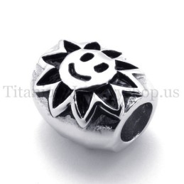 Titánový Prívesok S Elipsoidnou Korálkou V Tvare Slnečnice