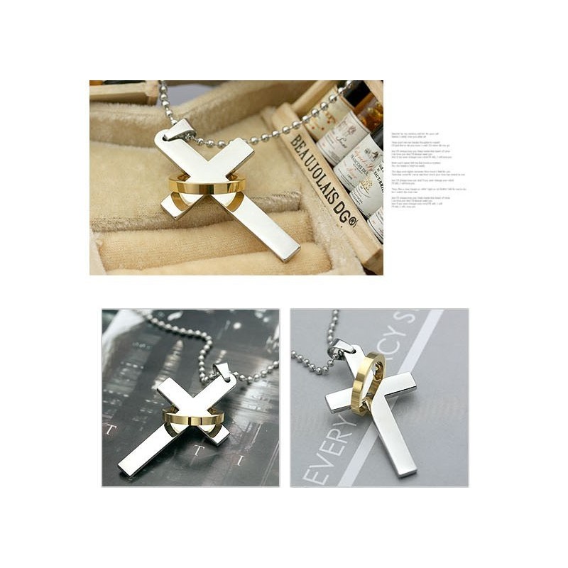 Pánsky Náhrdelník S Príveskom A Krížom Z Čistého Titánu (Nový) 7576