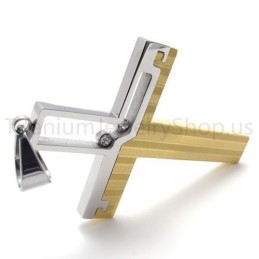 Nový Dutý Titánový Prívesok S Krížom