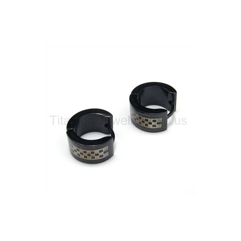 Čierne Štýlové Titánové Náušnice