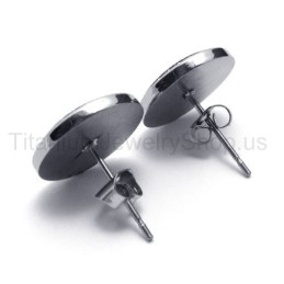 Náušnice S Titánovou Intarziou A Diamantmi