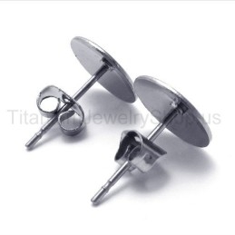 Strieborné Jednoduché Titánové Náušnice