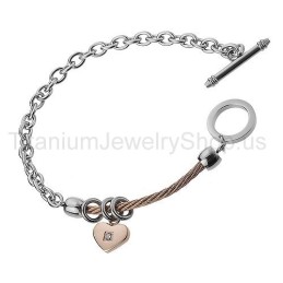 Titánový Náramok Sweetheart Cable