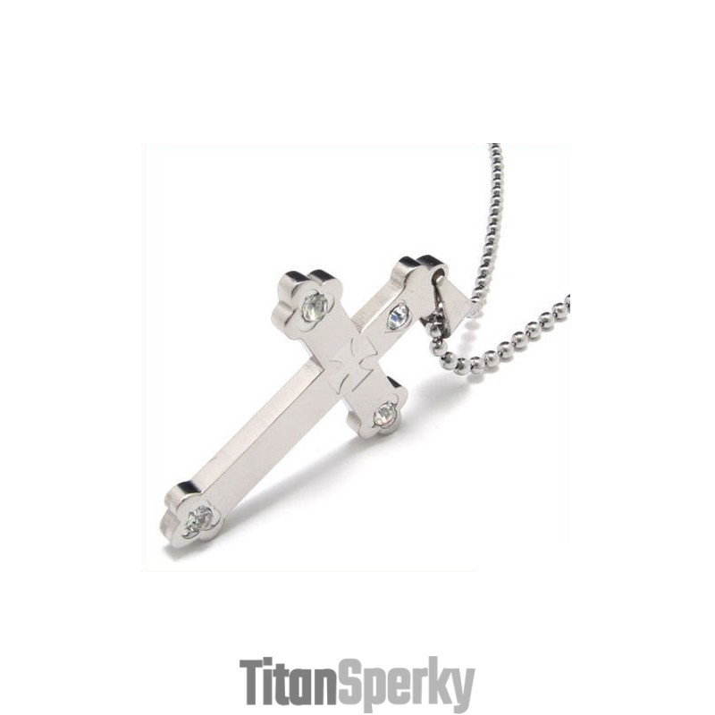 Prívesok Cool Man Sliver Cross Z Čistého Titánu, Darček Prívesok Cool Man Sliver Cross Z Čistého Titánu, Darček