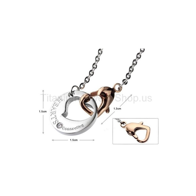 Prívesky Z Titánu S Motívom Srdca Spájajúceho Milencov