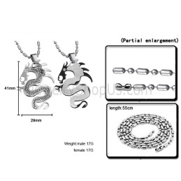 Prívesky Pre Milovníkov Titánového, Strieborného A Čierneho Draka S Retiazkou Zadarmo C399