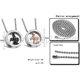 Prívesky Z Čierneho A Ružového Zlata S Uhlom A Titánu Pre Milovníkov S Kamienkami A Retiazkami Zadarmo Gx627