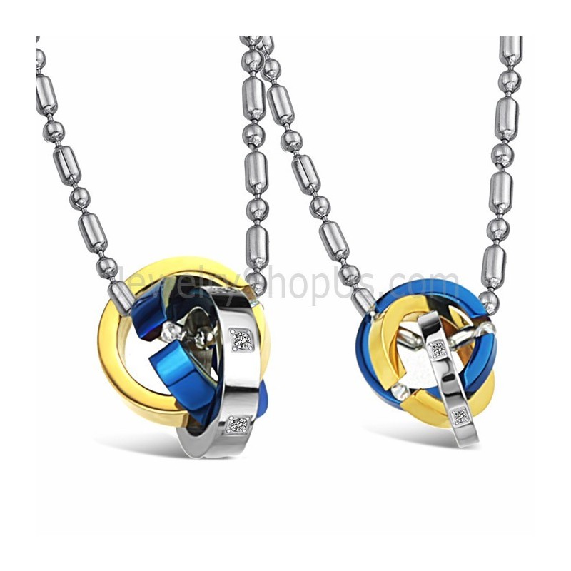 Titánové Trojfarebné Prstene Pre Milovníkov Príveskov S Kamienkami A Retiazkami Zadarmo C642