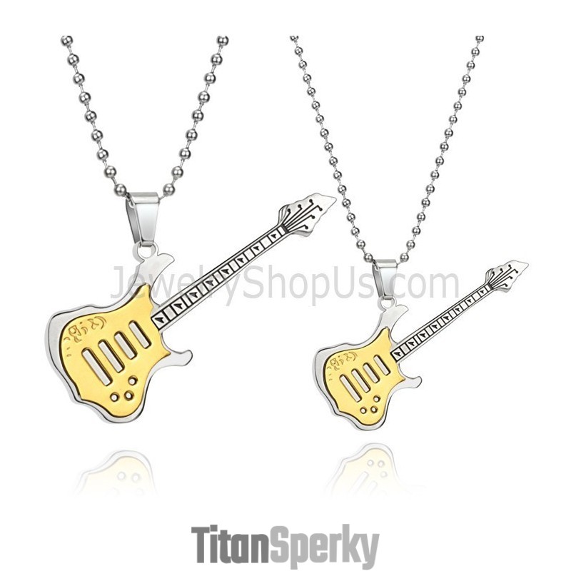 Prívesky Pre Milovníkov Gitár Z Titánového Zlata S Retiazkou Zadarmo C343 Prívesky Pre Milovníkov Gitár Z Titánového Zlata S Retiazkou Zadarmo C343