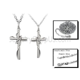 Prívesky Pre Milovníkov Z Titánu, Ružového Zlata A Čierneho Kríža S Retiazkou Zadarmo C521