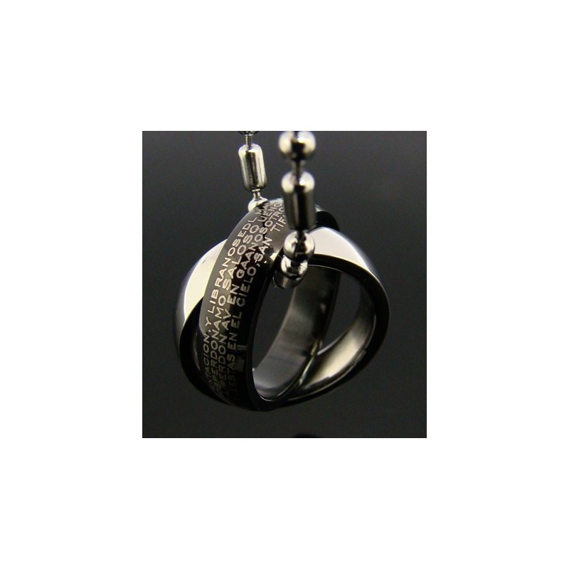 Unikátny Mužský Krížový Biblický Kruhový Náhrdelník Z Čistého Titánu