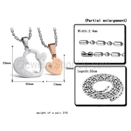 Prívesky Pre Milovníkov Z Titánu A Ružového Zlata A Striebra S Kamienkami A Retiazkami Zadarmo C600