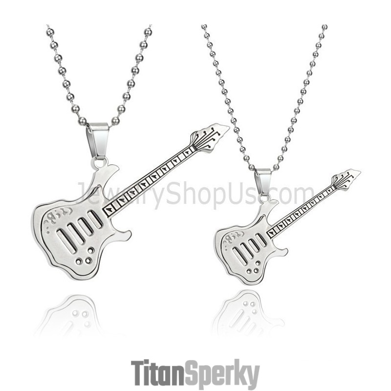 Prívesky Z Titánového Striebra Pre Milovníkov Gitár S Retiazkou Zadarmo C343 Prívesky Z Titánového Striebra Pre Milovníkov Gitár S Retiazkou Zadarmo C343