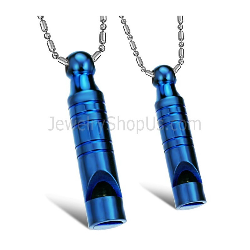 Titánovo Modré Prívesky Pre Milovníkov Píšťalky S Retiazkami Zadarmo C205