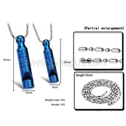 Titánovo Modré Prívesky Pre Milovníkov Píšťalky S Retiazkami Zadarmo C205
