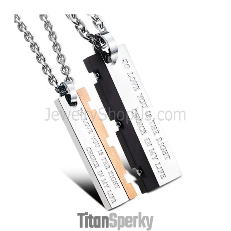 Prívesky Pre Milovníkov Veľkého Čínskeho Múru Z Titánu, Ružového Zlata A Čiernej Farby S Retiazkou Zadarmo C621