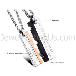 Prívesky Pre Milovníkov Veľkého Čínskeho Múru Z Titánu, Ružového Zlata A Čiernej Farby S Retiazkou Zadarmo C621