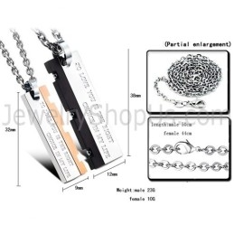 Prívesky Pre Milovníkov Veľkého Čínskeho Múru Z Titánu, Ružového Zlata A Čiernej Farby S Retiazkou Zadarmo C621