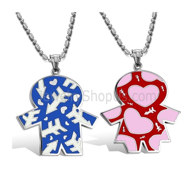 Titánové Modré A Červené Prívesky Pre Milovníkov Detí S Retiazkou Zadarmo C710