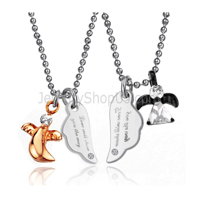 Prívesky Pre Milovníkov Z Titánu, Čierneho A Ružového Zlata S Kamienkami A Retiazkami Zadarmo C739