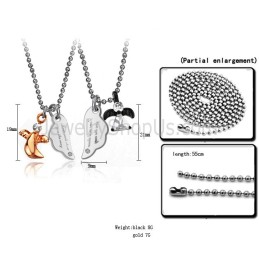 Prívesky Pre Milovníkov Z Titánu, Čierneho A Ružového Zlata S Kamienkami A Retiazkami Zadarmo C739