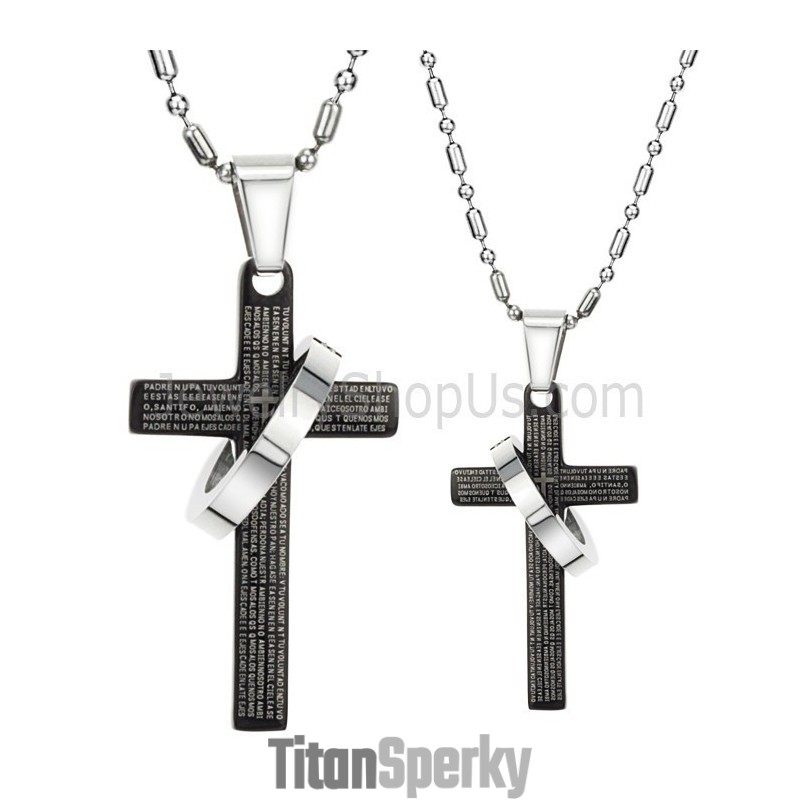Titánové Prívesky S Čiernym Krížom Pre Milovníkov S Retiazkou Zadarmo C287