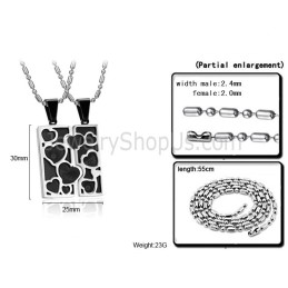Prívesky Z Titánového Striebra A Čiernej Lásky Pre Milovníkov Skladačky S Retiazkou Zadarmo C733