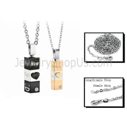 Titánové Čierno-Zlaté Prívesky V Tvare Kvádra S Retiazkou Zadarmo C482