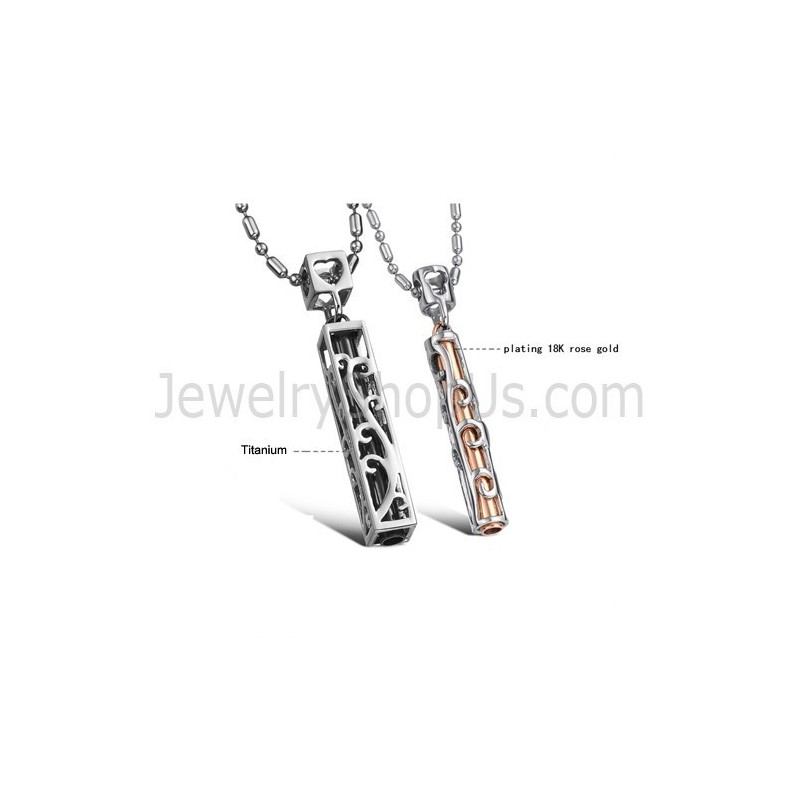 Titánové Prívesky Pre Milovníkov Z Čierneho A Ružového Zlata S Retiazkou Zadarmo C609