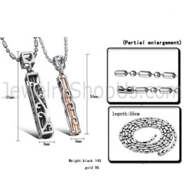 Titánové Prívesky Pre Milovníkov Z Čierneho A Ružového Zlata S Retiazkou Zadarmo C609