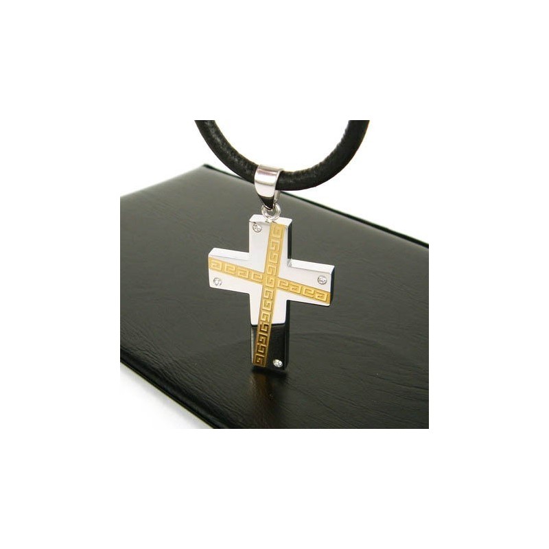 Prívesok Cool Man Cross Z Drahokamu - Čistý Titán Prívesok Cool Man Cross Z Drahokamu - Čistý Titán