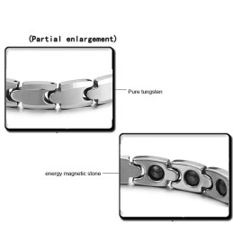 Vysoko Leštený Volfrámový Magnetický Energetický Zdravotný Náramok C945