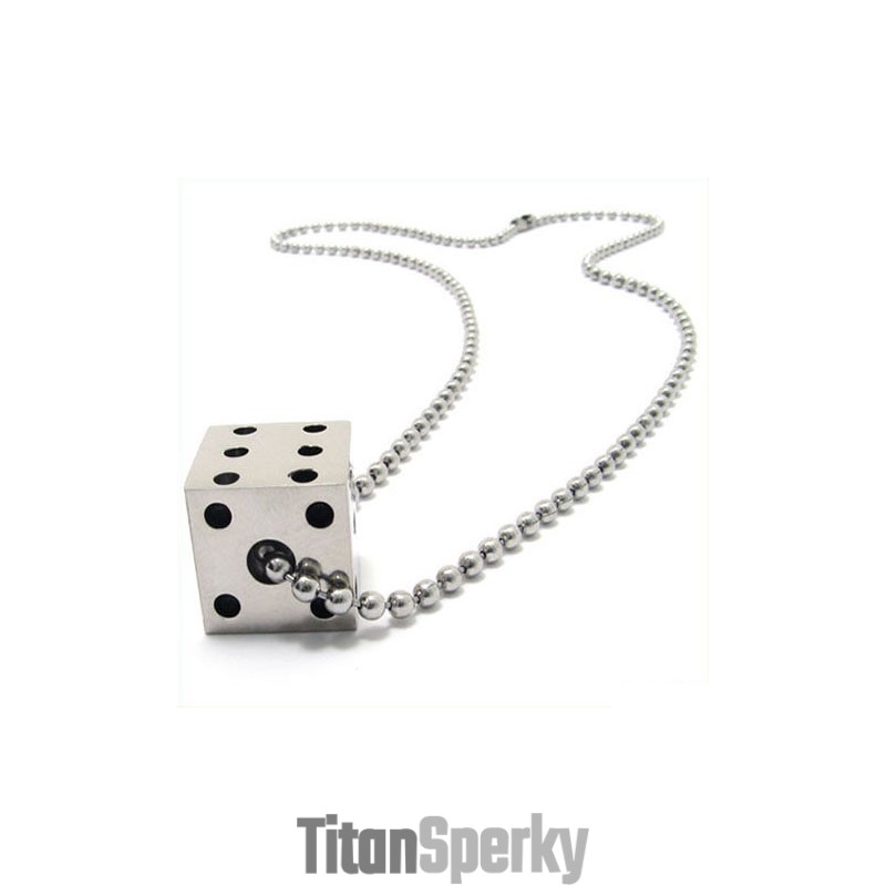 Náhrdelník S Príveskom Z Čistého Titánu Cool Man Massive Dice