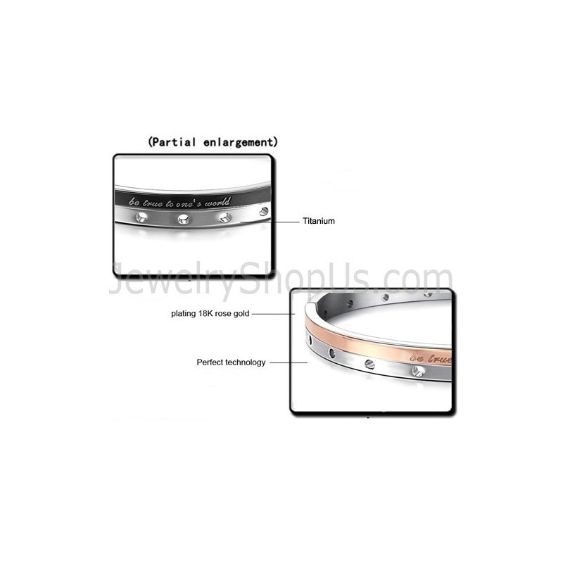 Tatánové Ružovo-Zlaté A Čierne Náramky „Buď Verný Svojmu Svetu“ Pre Pár S Okrúhlymi Otvormi C868