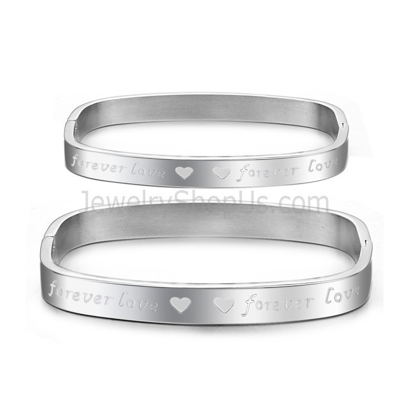 Tatánové Štvorcové Náramky "Foreverlove" Pre Pár C865
