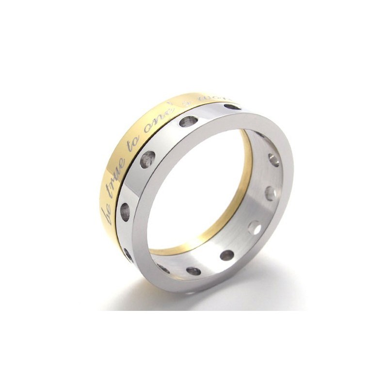 Polozlatý Titánový Prsteň