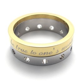 Polozlatý Titánový Prsteň