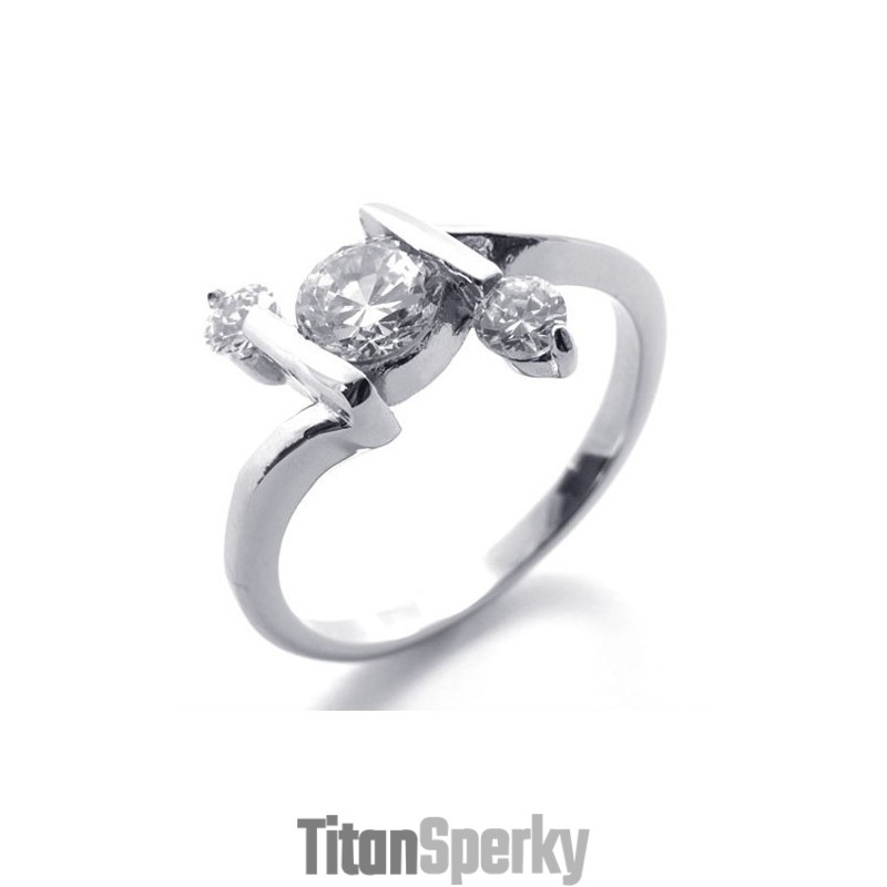 Titánový Prsteň S Diamantom Pre Ženy Titánový Prsteň S Diamantom Pre Ženy