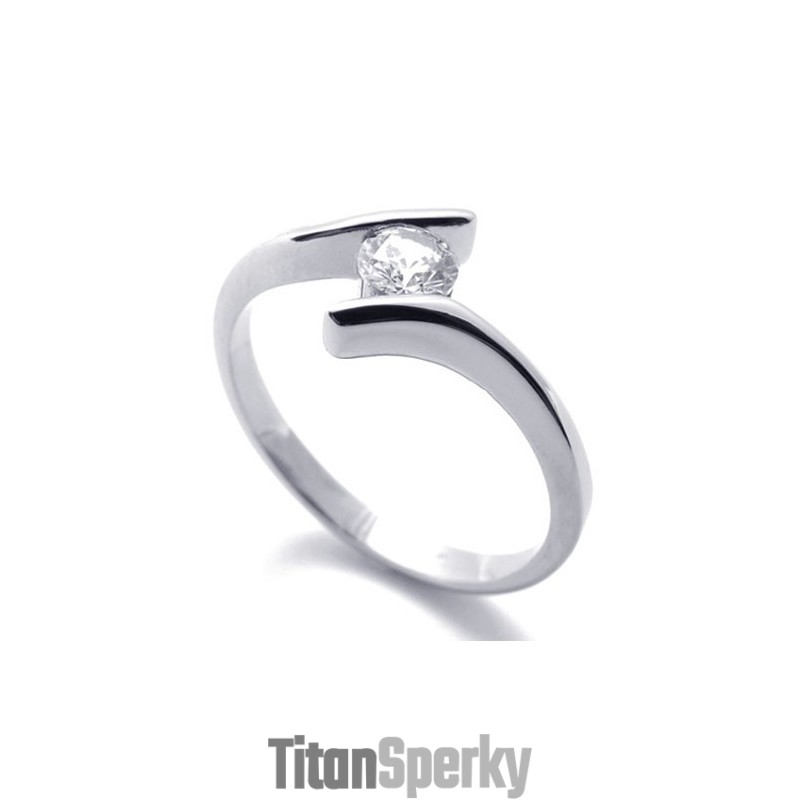 Titánový Prsteň S Diamantom Pre Ženy Titánový Prsteň S Diamantom Pre Ženy