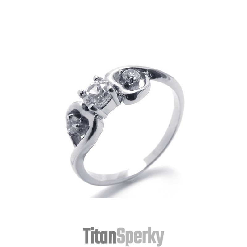Titánový Prsteň S Diamantom Pre Ženy