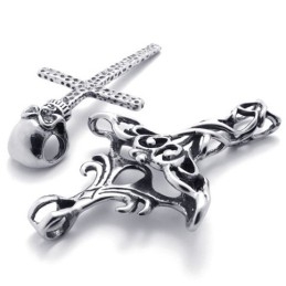 Titánový Prívesok S Krížovou Lebkou