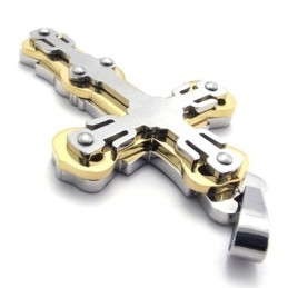 Zlatý Titánový Prívesok S Krížom