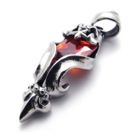 Titánový Prívesok S Červeným Diamantom