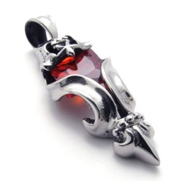 Titánový Prívesok S Červeným Diamantom