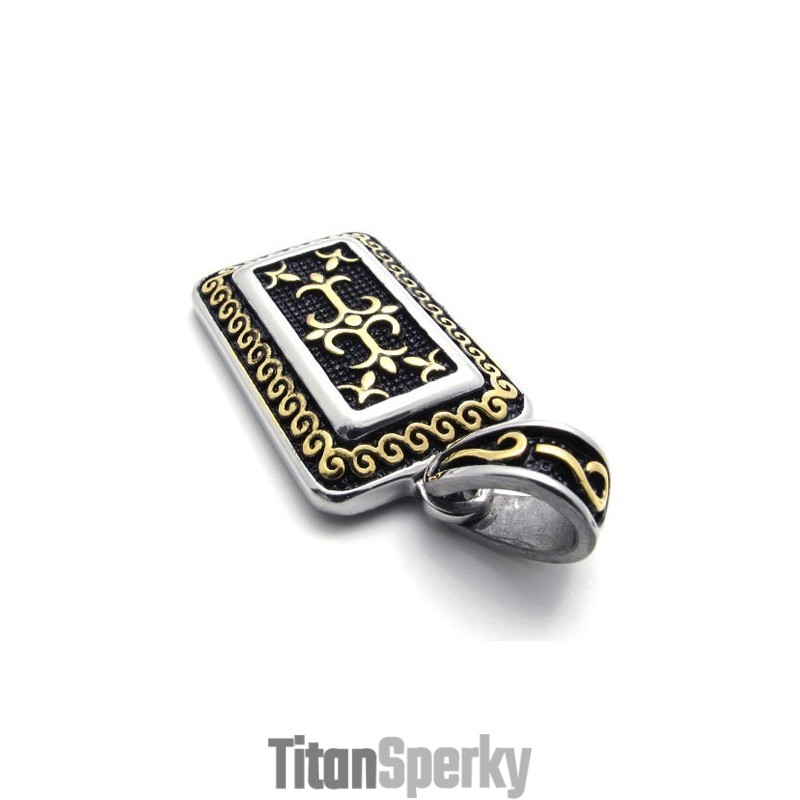 Titánový Prívesok So Zlatým Príveskom Pre Psa