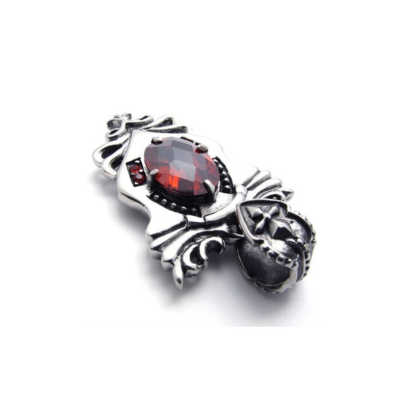 Titánový Prívesok S Červeným Diamantom Titánový Prívesok S Červeným Diamantom