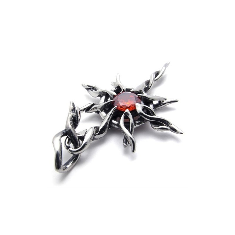 Titánový Prívesok S Červeným Diamantom Titánový Prívesok S Červeným Diamantom