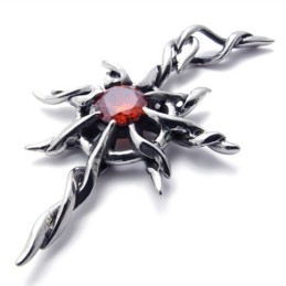 Titánový Prívesok S Červeným Diamantom