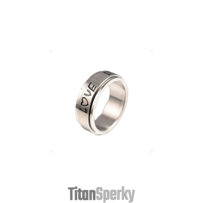 Titánový Prsteň S Rotáciou Lásky