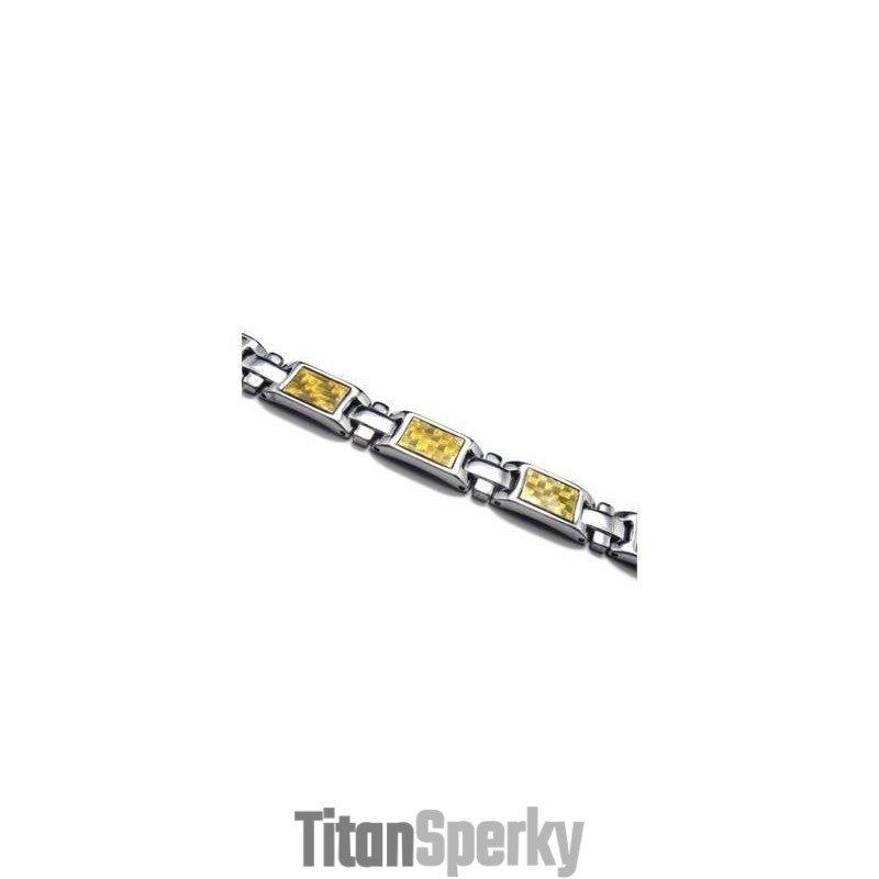Pánsky Magnetický Náramok Z Čistého Titánu V Zlatej A Striebornej Farbe Pánsky Magnetický Náramok Z Čistého Titánu V Zlatej A Striebornej Farbe